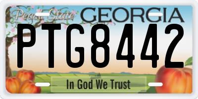 GA license plate PTG8442