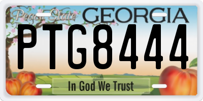 GA license plate PTG8444