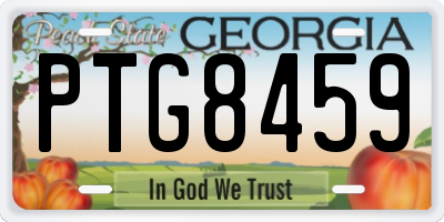 GA license plate PTG8459