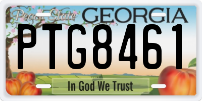 GA license plate PTG8461