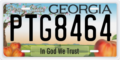 GA license plate PTG8464