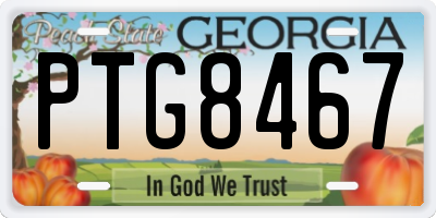 GA license plate PTG8467