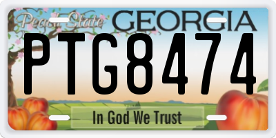 GA license plate PTG8474