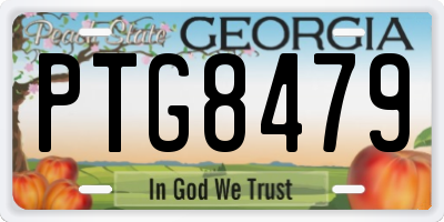 GA license plate PTG8479