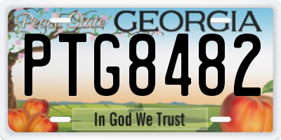 GA license plate PTG8482