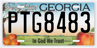 GA license plate PTG8483