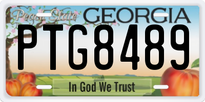GA license plate PTG8489