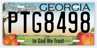 GA license plate PTG8498