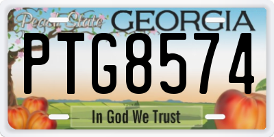 GA license plate PTG8574