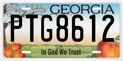 GA license plate PTG8612