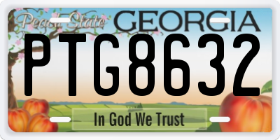 GA license plate PTG8632