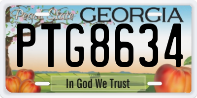 GA license plate PTG8634
