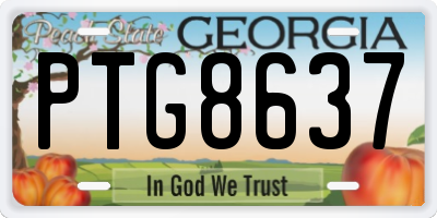 GA license plate PTG8637