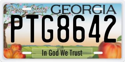 GA license plate PTG8642