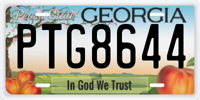 GA license plate PTG8644