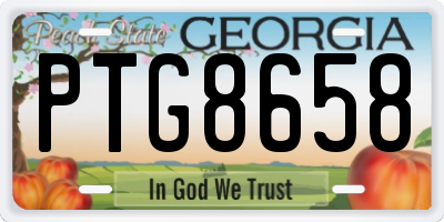 GA license plate PTG8658