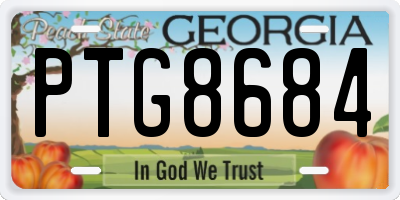 GA license plate PTG8684