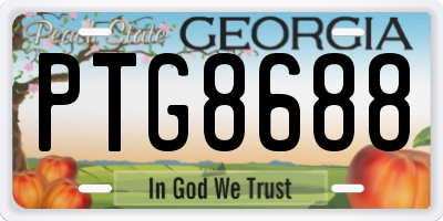 GA license plate PTG8688