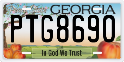 GA license plate PTG8690