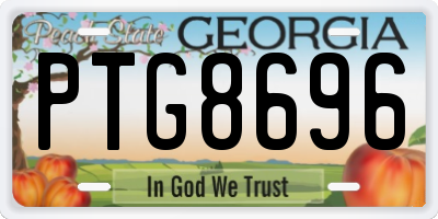 GA license plate PTG8696