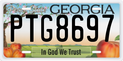 GA license plate PTG8697