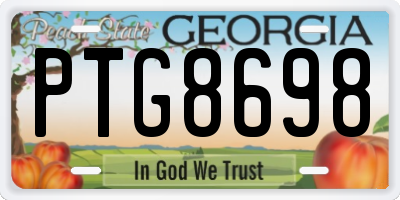 GA license plate PTG8698