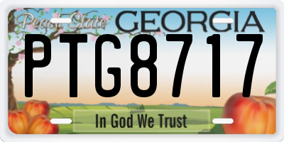GA license plate PTG8717