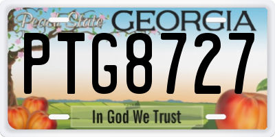 GA license plate PTG8727