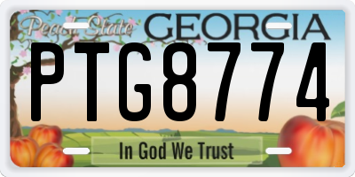 GA license plate PTG8774