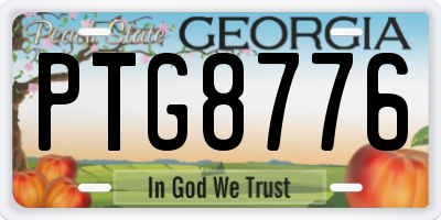 GA license plate PTG8776