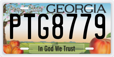 GA license plate PTG8779