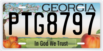 GA license plate PTG8797