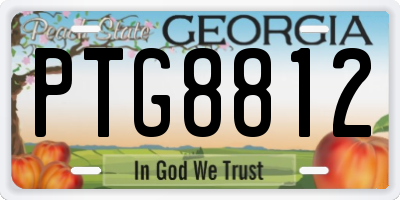 GA license plate PTG8812