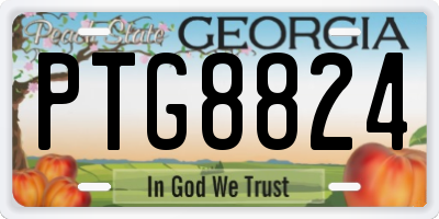 GA license plate PTG8824