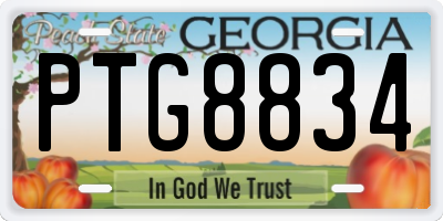 GA license plate PTG8834