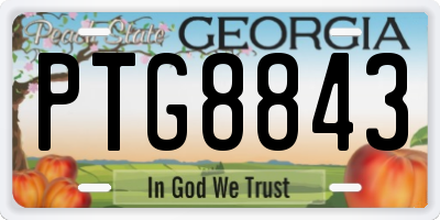 GA license plate PTG8843