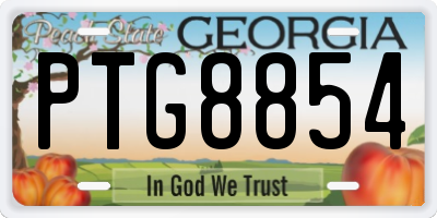 GA license plate PTG8854