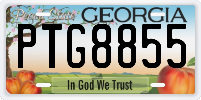 GA license plate PTG8855