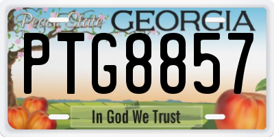 GA license plate PTG8857