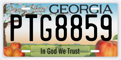 GA license plate PTG8859