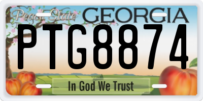 GA license plate PTG8874