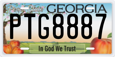 GA license plate PTG8887
