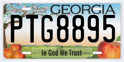 GA license plate PTG8895