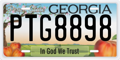 GA license plate PTG8898