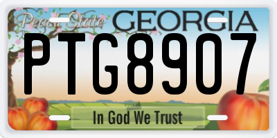 GA license plate PTG8907