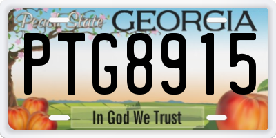 GA license plate PTG8915