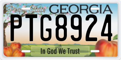 GA license plate PTG8924