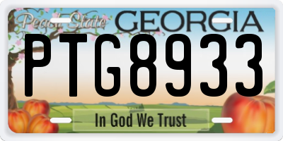 GA license plate PTG8933
