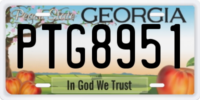 GA license plate PTG8951