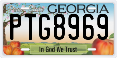 GA license plate PTG8969